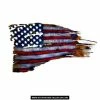 Onlineamericanstore War Torn American Flag Metal Wall Art