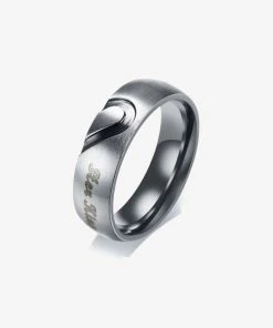 Onlineamericanstore Gift Collection Custom Engraving Her King & His Queen Heart Stainless Steel Couples Ring Set Engagement, Lovers, Promise Band 9 Onlineamericanstore Gift Collection Custom Engraving Her King & His Queen Heart Stainless Steel Couples Ring Set Engagement, Lovers, Promise Band