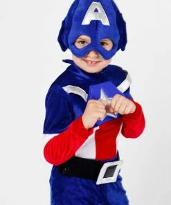 Onlineamericanstore Boys Captain America Costume Halloween Costume Kids Superhero Costume Children Costume Child Outfit Boys Pageant Superhero Costume Superheroes Kids Costumes