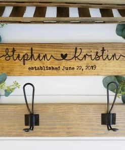 Onlineamericanstore Custom Name Accessories Personalized Couple Names Sign | Wedding Gift Idea | Anniversary Gift Idea | Custom Names Board