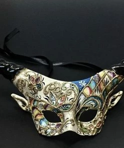 The American Store Women Masquerade Mask, Halloween Mask, Floral Design Mask, Animal Mask, Half Face Mask, Horn Mask, Mask For Women, Party Event Mask