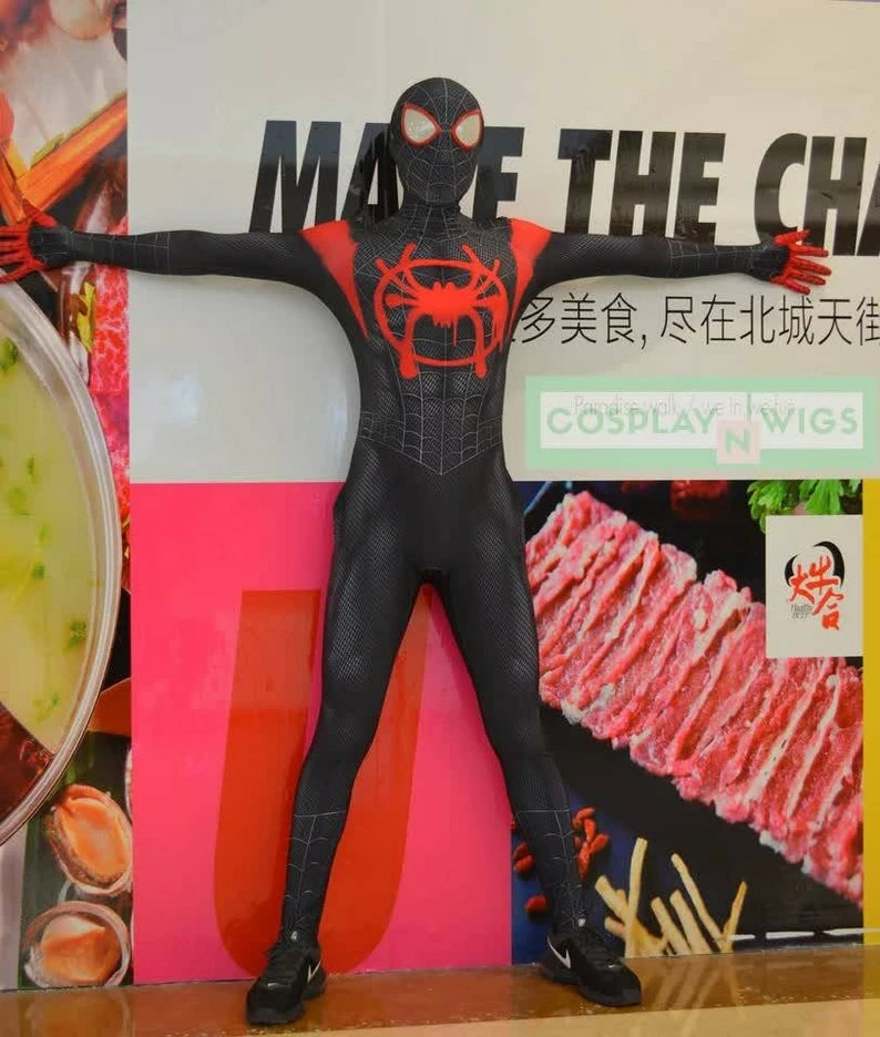 Onlineamericanstore Superheroes Mens Costumes FREE SHIP Miles Morales Spider-Man Costume 3D Print For Adults 4 Onlineamericanstore Superheroes Mens Costumes FREE SHIP Miles Morales Spider-Man Costume 3D Print For Adults