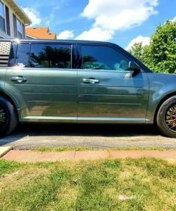 Onlineamericanstore 09-19 Ford Flex American Flag Decal - Sticker Custom Window Design Side Usa American US Unique Se Sel Eco Boost Black Turbo Update Your Settings Patriotic Stickers