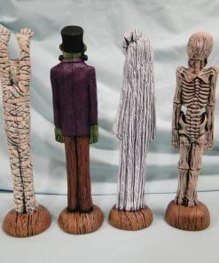 Onlineamericanstore Halloween Decorations Mummy, Frankenstein, Ghost & Skeleton Figurines, Halloween Characters Set, Ceramic Figurines, Halloween Decoration, Pencil Decorations