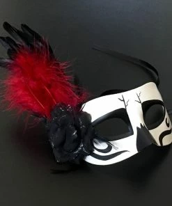 The American Store Black White Halloween Mask, Couple Halloween Mask, Masquerade Mask, Dia De Los Muertos Mask, Mask For Men, Mask For Women