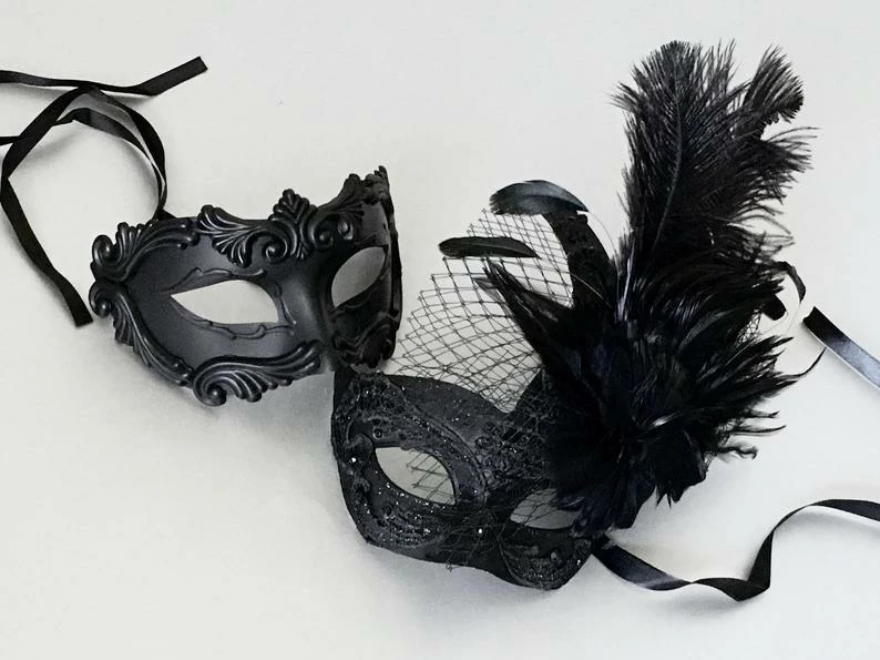 Onlineamericanstore Black Masquerade Mask, Black Couple Masquerade Mask, Wedding Couple Mask, Mask For Men, Mask For Women, Ball Party Mask, Halloween Mask 4 Onlineamericanstore Black Masquerade Mask, Black Couple Masquerade Mask, Wedding Couple Mask, Mask For Men, Mask For Women, Ball Party Mask, Halloween Mask