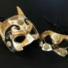 Onlineamericanstore Black Gold Masquerade Mask, Halloween Mask, Steampunk Costume Mask, Party Mask,Couple Mask, Cosplay Mask, Ball Party Mask, Burning Man Masks