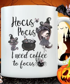 KarlasCraftRoom Halloween Cup Mug Coffee Witch Hocus Pocus