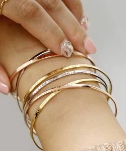 Onlineamericanstore Personalized Bracelet Jewelry Friendship Bracelet For Women Bridesmaid Gift Custom Bangle Personalized Gift Name Jewelry -DFBR Custom Name Accessories