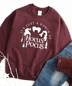 Onlineamericanstore Hocus Pocus Sweatshirt | Halloween Shirt | Unisex Sanderson Sisters Sweater Halloween Women Clothing