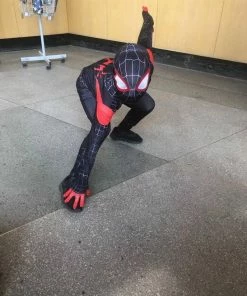 Onlineamericanstore Superheroes Kids Costumes 3D Printed Black Miles Morales Spiderman Costume Adult Kids Boys SpiderMan Cosplay Costume Spiderman Suit