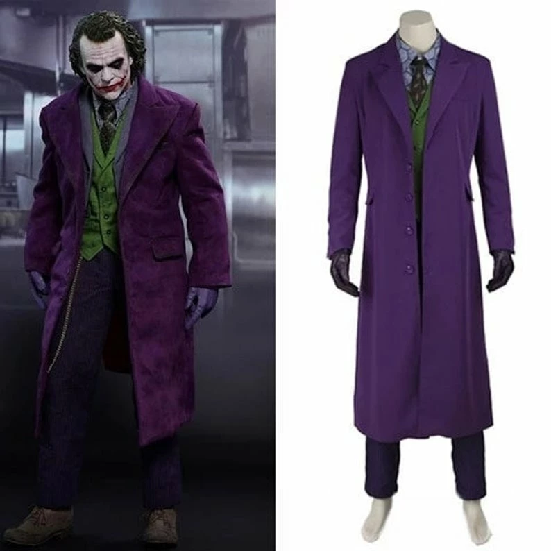 Onlineamericanstore Batman The Dark Knight Joker Cosplay Suit Full Set Outfits Men's Halloween Costumes Fancy Dress Custom Made, Halloween Costume Mens, Jokers 3 Onlineamericanstore Batman The Dark Knight Joker Cosplay Suit Full Set Outfits Men's Halloween Costumes Fancy Dress Custom Made, Halloween Costume Mens, Jokers