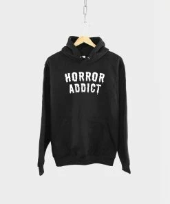 Onlineamericanstore Halloween Women Clothing Horror Addict Hoodie / Funny Halloween Goth Sweatshirt - Halloween SweatShirt