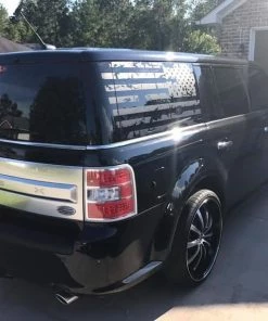 Onlineamericanstore 09-19 Ford Flex American Flag Decal - Sticker Custom Window Design Side Usa American US Unique Se Sel Eco Boost Black Turbo Update Your Settings Patriotic Stickers