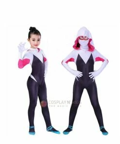 Onlineamericanstore Superheroes Kids Costumes Spider Gwen Stacy Spiderman Costume For Halloween Cosplay Girls WomenSpider Suit Anti-Venom Gwen