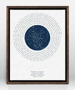 Onlineamericanstore First Dance Song Lyric Custom, Paper Or Cotton Anniversary For Him And Her, Personalize Wedding Gift, Engagement For Men, Husband From Wife