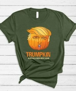 Shethatlaughs Halloween Clothing Halloween Shirt, Unisex Shirt Donald Trump T Shirt For Halloween, Trumpkin - Make Halloween Great Again! Fast Shipping Available