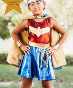 Onlineamericanstore Wonder Woman Costume Inspired, Girl's Halloween Costume, Kids Superhero Costume, Amazonian Princess