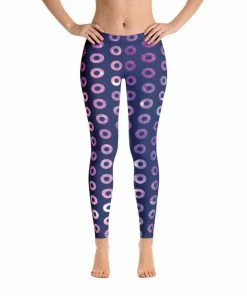Onlineamericanstore Donut Christmas Leggings • Workout Clothes; Black Yoga Pants, Capri Or Shorts; Womens Clothing Gift Christmas Women Clothing