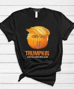 Shethatlaughs Halloween Clothing Halloween Shirt, Unisex Shirt Donald Trump T Shirt For Halloween, Trumpkin - Make Halloween Great Again! Fast Shipping Available
