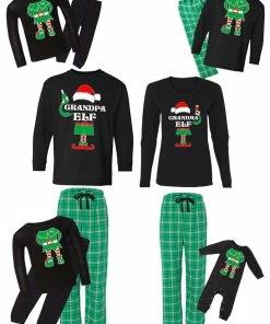 The American Store Family Matching Green Pajamas Set | Stripe Print Tracksuit For Christmas