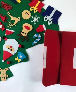The American Store Felt Christmas Tree Advent Calendar, Kids Felt Christmas Tree Activity Kit DIY