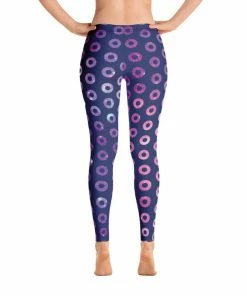 Onlineamericanstore Donut Christmas Leggings • Workout Clothes; Black Yoga Pants, Capri Or Shorts; Womens Clothing Gift Christmas Women Clothing