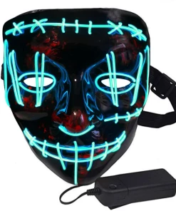 X-merry Toy Costume Store Halloween Costume LED Light Masks In Different Colors Glow In Dark Halloween Mask