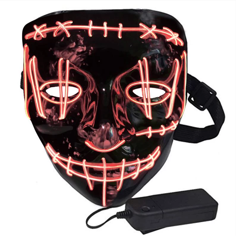 X-merry Toy Costume Store Halloween Costume LED Light Masks In Different Colors Glow In Dark Halloween Mask 5 X-merry Toy Costume Store Halloween Costume LED Light Masks In Different Colors Glow In Dark Halloween Mask
