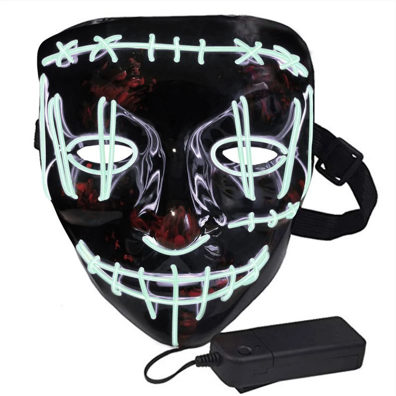 X-merry Toy Costume Store Halloween Costume LED Light Masks In Different Colors Glow In Dark Halloween Mask 7 X-merry Toy Costume Store Halloween Costume LED Light Masks In Different Colors Glow In Dark Halloween Mask