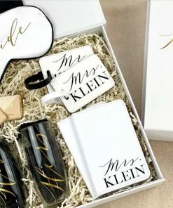 Onlineamericanstore Gift Collection Engagement Box - Honeymoon Gift Box - Wedding Gift Box - Personalized Gift Box - Bride And Groom Box - Bride Box - Couples Christmas Gift