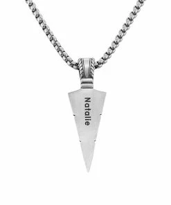 Onlineamericanstore Personalized Men's Arrow Necklace In Sterling Silver- Customized Fathers Day Birthday Anniversary Gifts For Men Him Boyfriend Husband Son Gift Collection 10 Onlineamericanstore Personalized Men's Arrow Necklace In Sterling Silver- Customized Fathers Day Birthday Anniversary Gifts For Men Him Boyfriend Husband Son Gift Collection