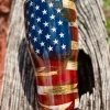 The American Store Casual Glasses Distressed American Flag Custom Tumbler/Patriotic Gift/Flag Cup