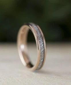 Onlineamericanstore Rose Gold Tungsten Wedding Ring Set Men Women Meteorite 6MM 4MM Anniversary Bands Or Single Ring Size 4 To 14 Husband Wife Duo Couple Gift Gift Collection