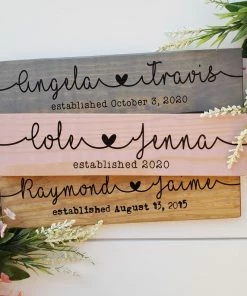 Onlineamericanstore Custom Name Accessories Personalized Couple Names Sign | Wedding Gift Idea | Anniversary Gift Idea | Custom Names Board