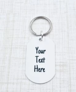 Onlineamericanstore Gift Collection Custom Keychain - Dogtag Keychain - - Personalized Photo Keychain - Gift For Him - Your Own Words - Double Sided Key Chain - Gift For Her