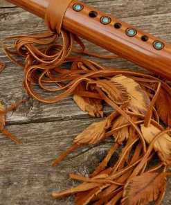 HollyHawkDesigns Native American Collection Flute Ties, Native American Flute, Native Flute Accessory, Natural With Tribal Point Design 25 HollyHawkDesigns Native American Collection Flute Ties, Native American Flute, Native Flute Accessory, Natural With Tribal Point Design
