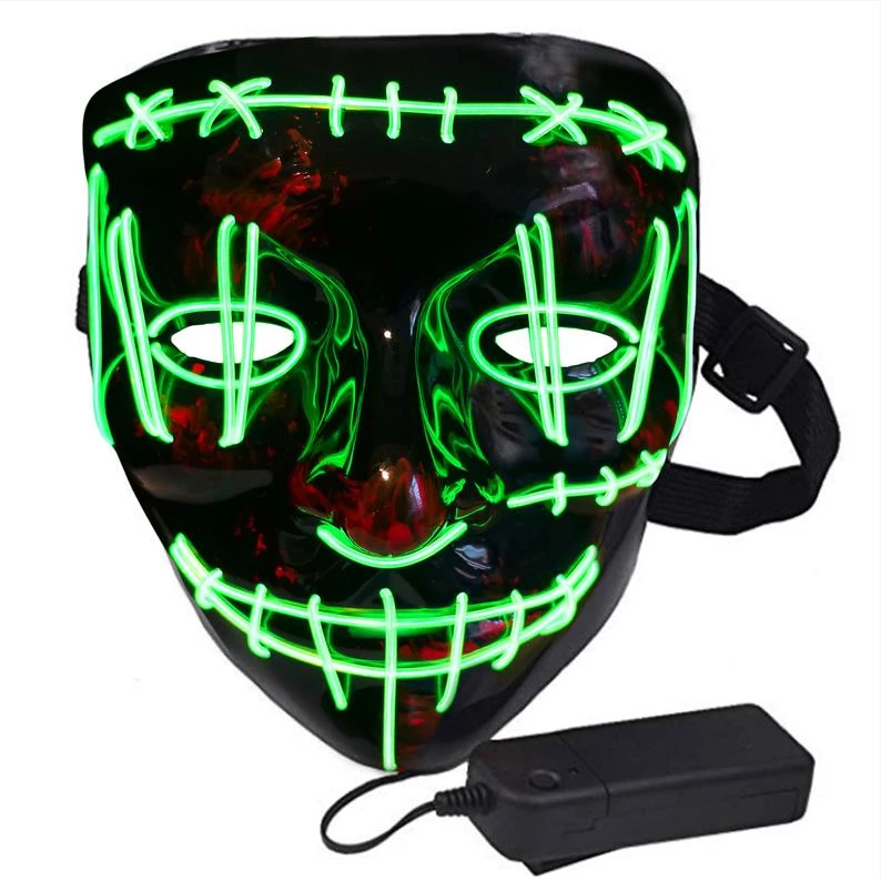 X-merry Toy Costume Store Halloween Costume LED Light Masks In Different Colors Glow In Dark Halloween Mask 10 X-merry Toy Costume Store Halloween Costume LED Light Masks In Different Colors Glow In Dark Halloween Mask