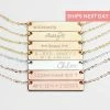 Onlineamericanstore Personalized Bar Necklace For Mom Personalized Jewelry Name Necklace For Women Gift Name Jewelry Gift Ideas Coordinate Necklace - 4N Custom Name Accessories