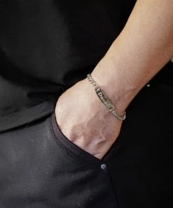 Onlineamericanstore Personalized Guy Gift Mens Bracelet Gifts For Him Dad Bracelet Valentine's Day Gift Custom Name Bracelet For Husband Boyfriend Gift