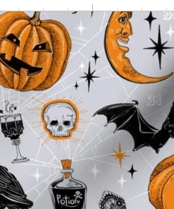 Onlineamericanstore Halloween Fabric, Cute & Fun Spooky Fabric, Witch Fabric, Children Halloween Fabric 100% Cotton For Quilting And General Sewing Projects. Update Your Settings