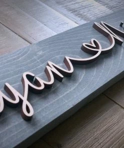 Onlineamericanstore Personalized Valentines Day Gift / Love Couples Name Pallet Sign / Boyfriend Girlfriend Gift / Fiance Wedding Anniversary Gift / Custom Name Custom Name Accessories