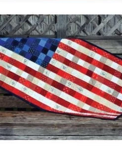 Online American Store Beautiful American Flag Patch Quilt Fabric Kit -Patriotic Military USA Home Decor Wall Hanging Throw Gift 100% Quality Cotton 70
