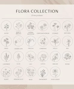 Onlineamericanstore Custom Name Accessories Flower Necklace - Floral Pendant Necklaces - Birthday Gift For Her - Birth Flower Necklaces - Gift For Friends - Gift For Daughter - LN213