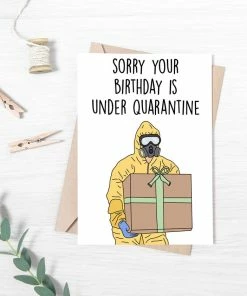Onlineamericanstore Quarantine Birthday Card, Happy Birthday Quarantine Card, Self Isolation Card, Funny Birthday Card For Him, Social Distance Birthday Card Quaranitine Birthday Gifts