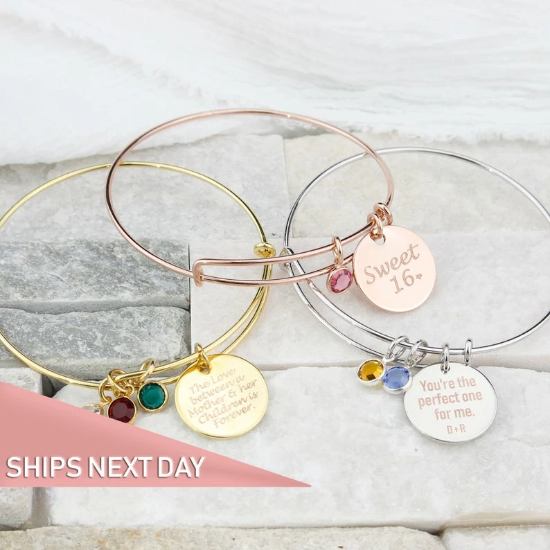 Onlineamericanstore Custom Name Accessories Custom Bangle Bracelet Birthstone Gift For Grandma Birthstone Bracelet Initial Bangle Bracelet Family Tree Bracelet For Mothers Day Gift 3 Onlineamericanstore Custom Name Accessories Custom Bangle Bracelet Birthstone Gift For Grandma Birthstone Bracelet Initial Bangle Bracelet Family Tree Bracelet For Mothers Day Gift