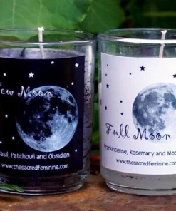 PaperAndWickBoutique Full Moon Halloween Candle - Halloween Decor - Halloween Scents - Fall Scents - Apothecary Jar - Horror Decor - Fall Candles - Autumn Halloween Accessories