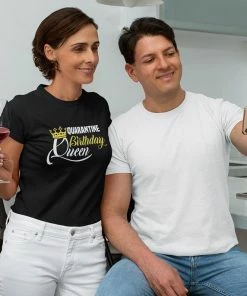 Onlineamericanstore Quaranitine Birthday Gifts Women Birthday Shirt Quarantine Birthday Queen Women T-Shirt April Birthday Gift