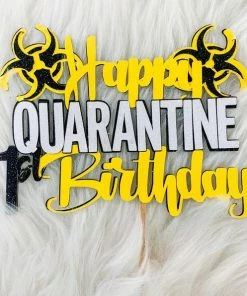 Onlineamericanstore Quarantine Birthday - Quarantine Cake - Happy Quarantine - Quarantine Decor - Stay At Home Party - Toilet Paper Party - Virtual Birthday Quaranitine Birthday Gifts