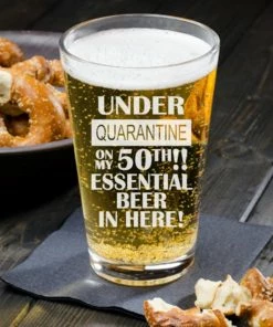 Onlineamericanstore Quaranitine Birthday Gifts 50th Birthday Gift, Quarantine Birthday 2020, Birthday Beer Mug, April Birthday, May Birthday, Quarantine Birthday Mug,